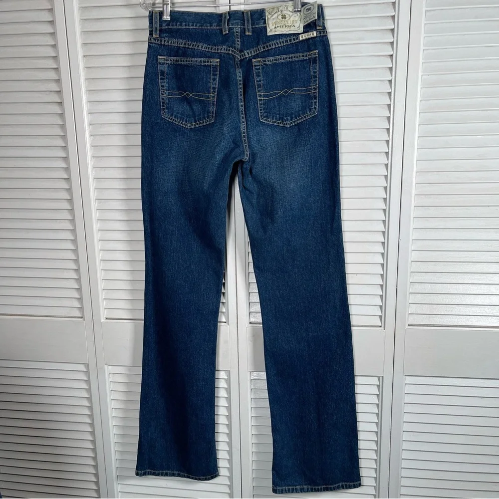 Vintage‎ Y2K Lucky Brand Dungarees Peanut Pant Flare Jeans 8/29 USA Made